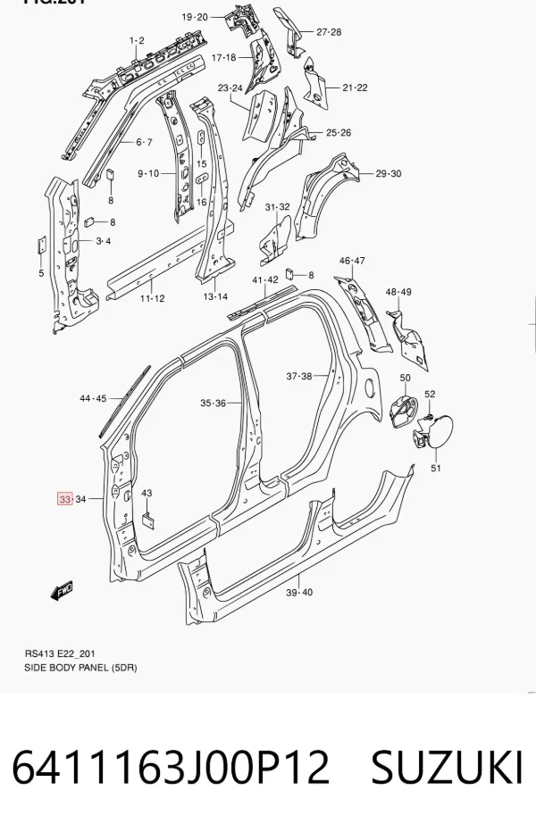  6411163J00P12 Suzuki