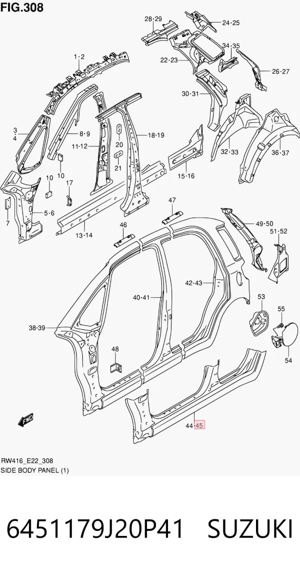  6451179J20P41 Suzuki