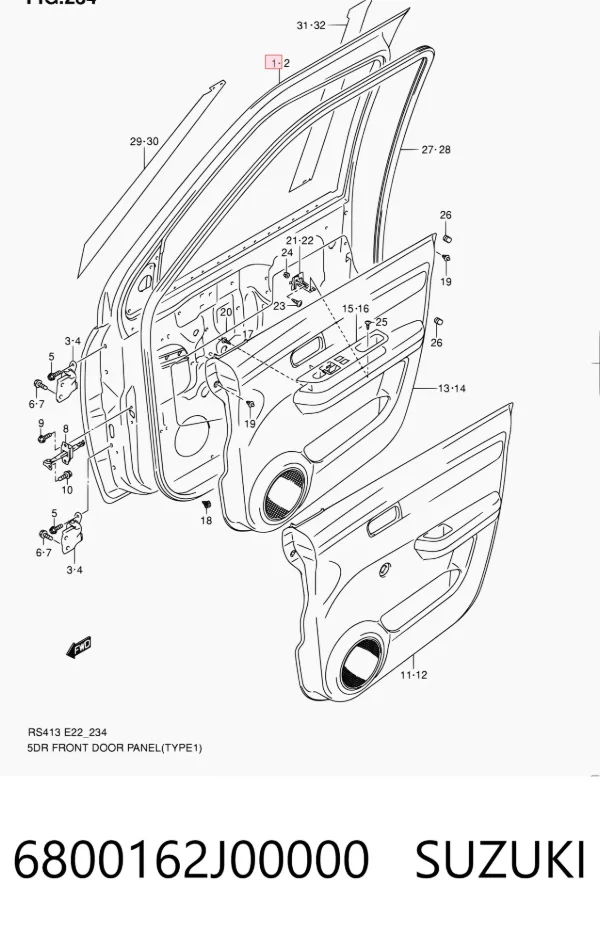 Дверь передняя правая Suzuki Swift III