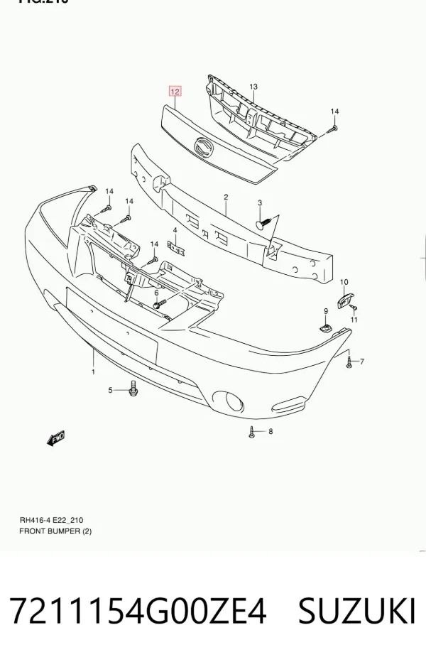  7211154G00ZE4 Suzuki