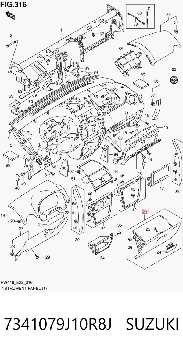  7341079J10R8J Suzuki