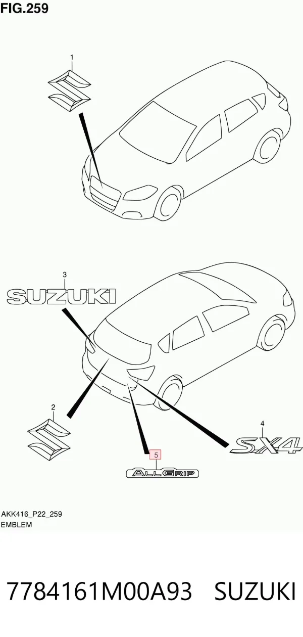  7784161M00A93 Suzuki