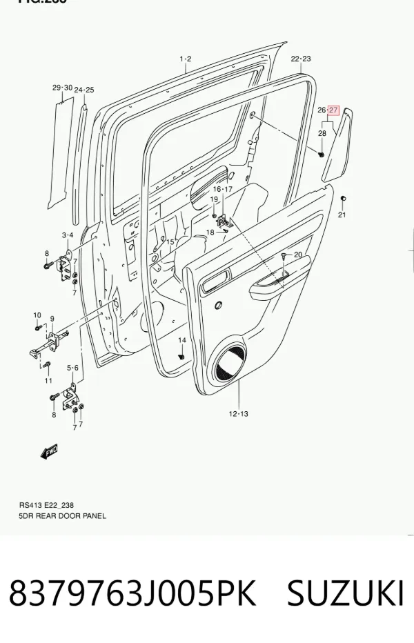  8379763J005PK Suzuki
