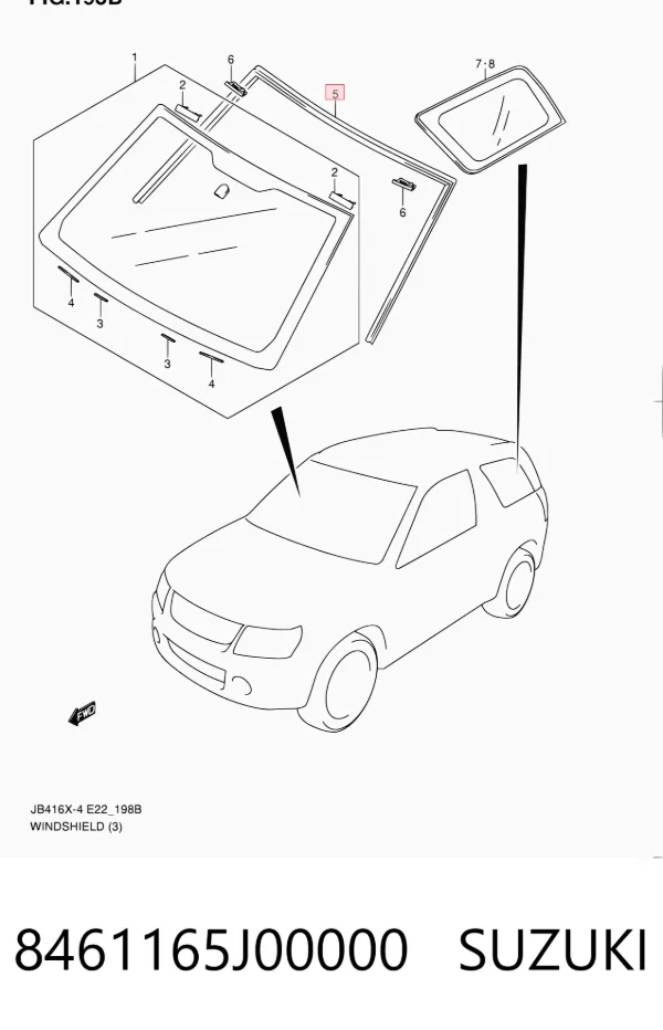 Молдинг лобового стекла GS6825P110X Pilkington