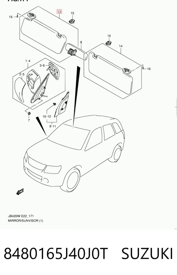  8480165J40J0T Suzuki