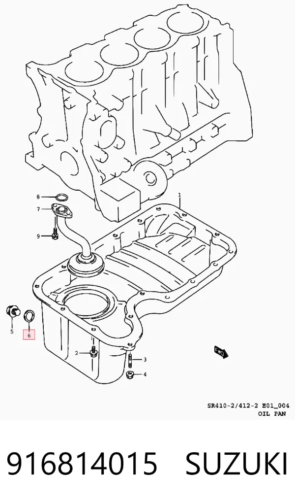 Прокладка пробки поддона двигателя 916814015 Suzuki