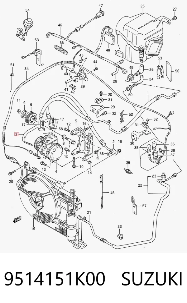 Ремень генератора 9514151K00 Suzuki