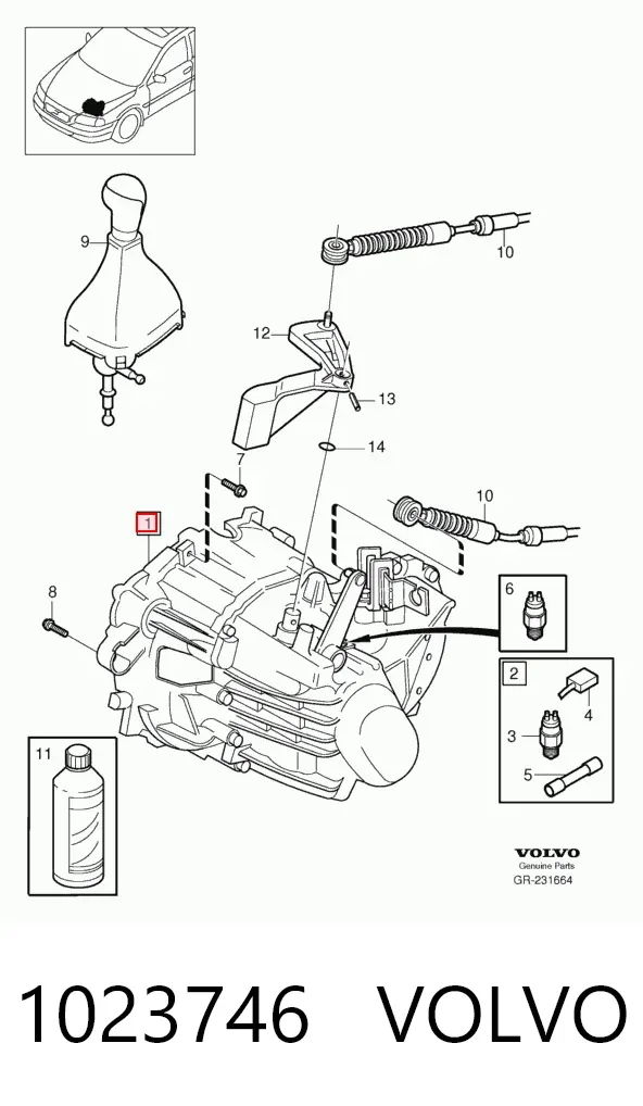 КПП 1023746 Volvo