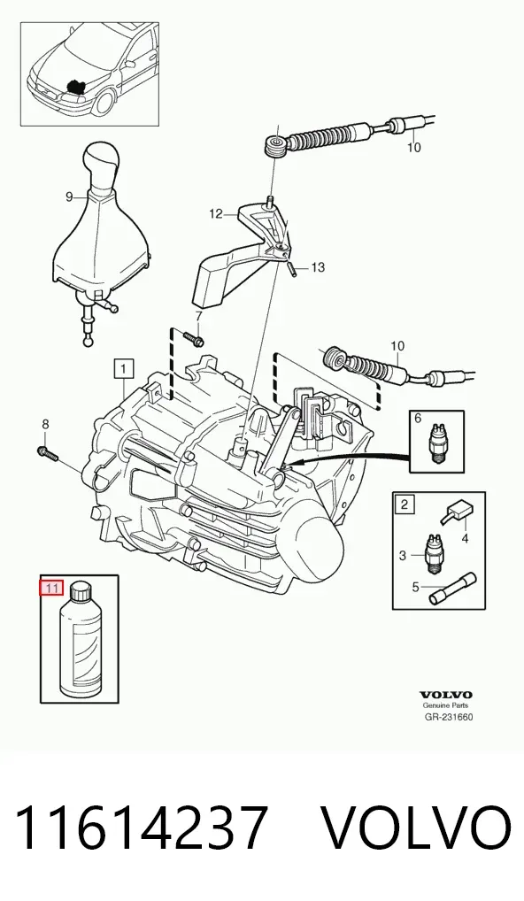 Трансмиссионное масло 11614237 Volvo