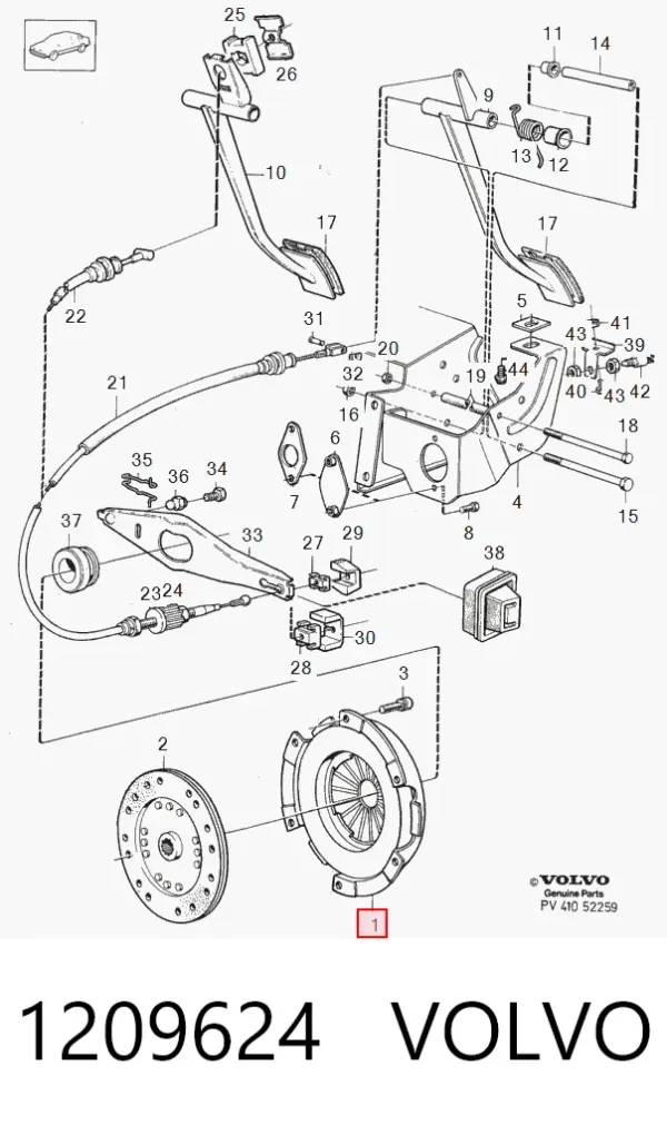 Корзина сцепления Volvo 240 P242, P244