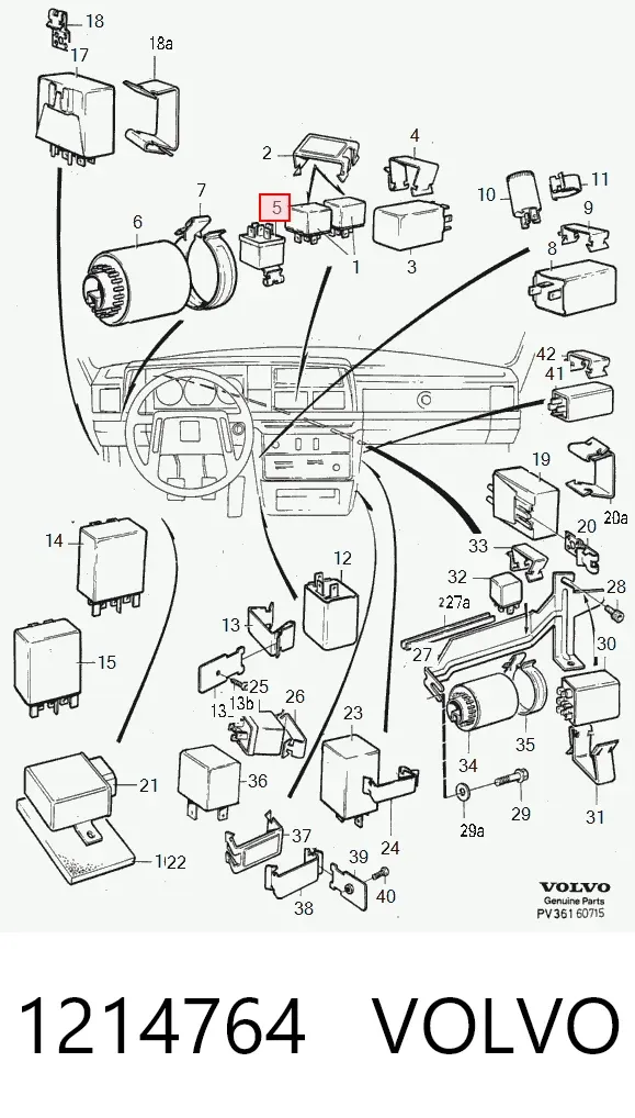 Реле поворотов 1214764 Volvo