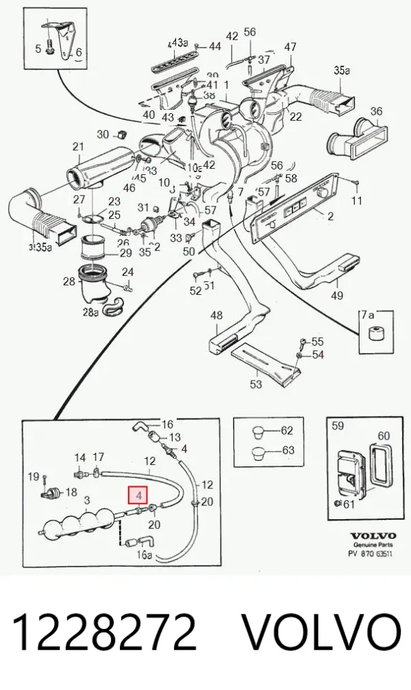 Клапан вакуумного усилителя тормозов 1228272 Volvo