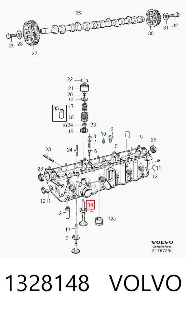 Выпускной клапан 1328148 Volvo