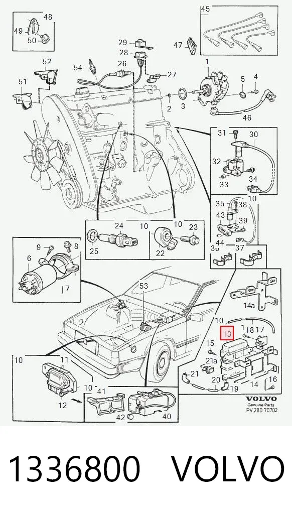 Датчик детонации 1336800 Volvo