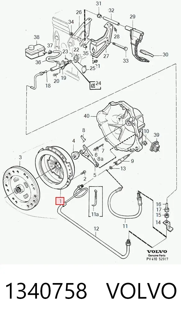 Корзина сцепления 1340758 Volvo