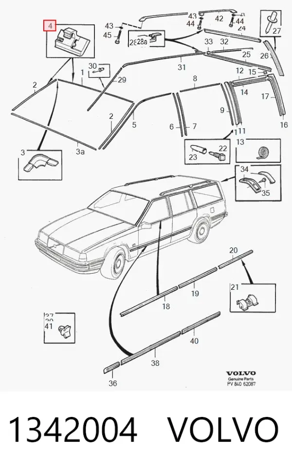 Лобовое стекло 1342004 Volvo