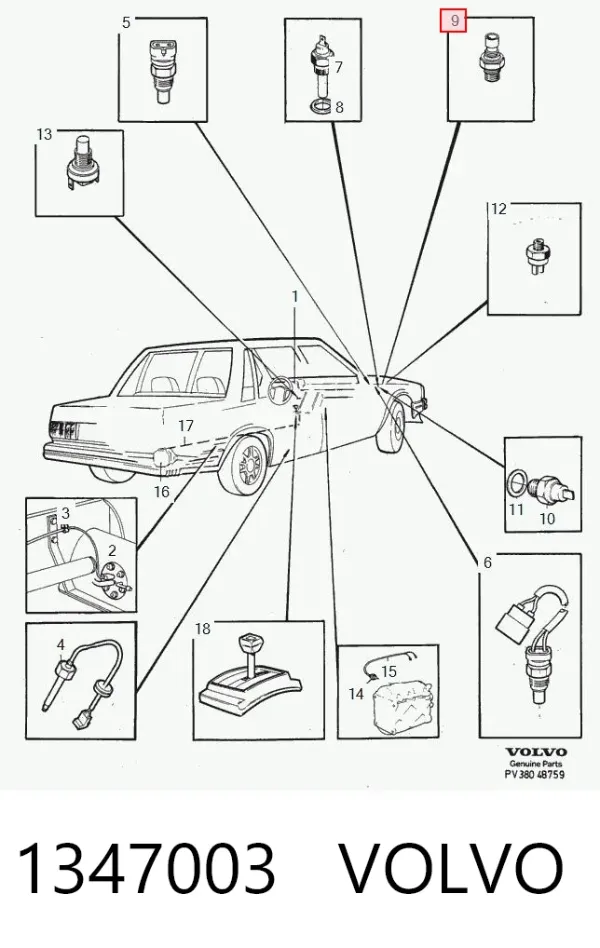 Датчик давления масла 1347003 Volvo