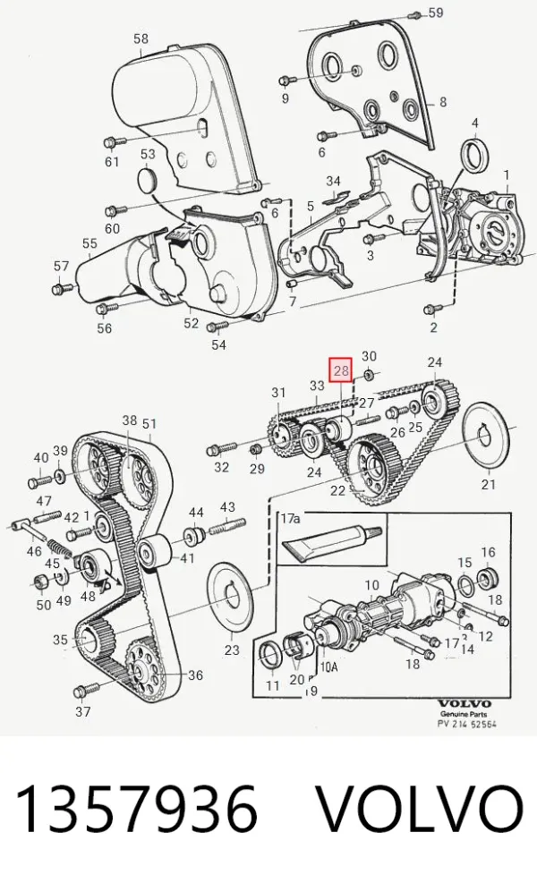 Паразитный ролик ГРМ 1357936 Volvo