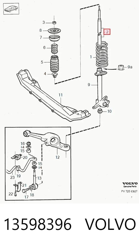 Амортизатор передний 13598396 Volvo