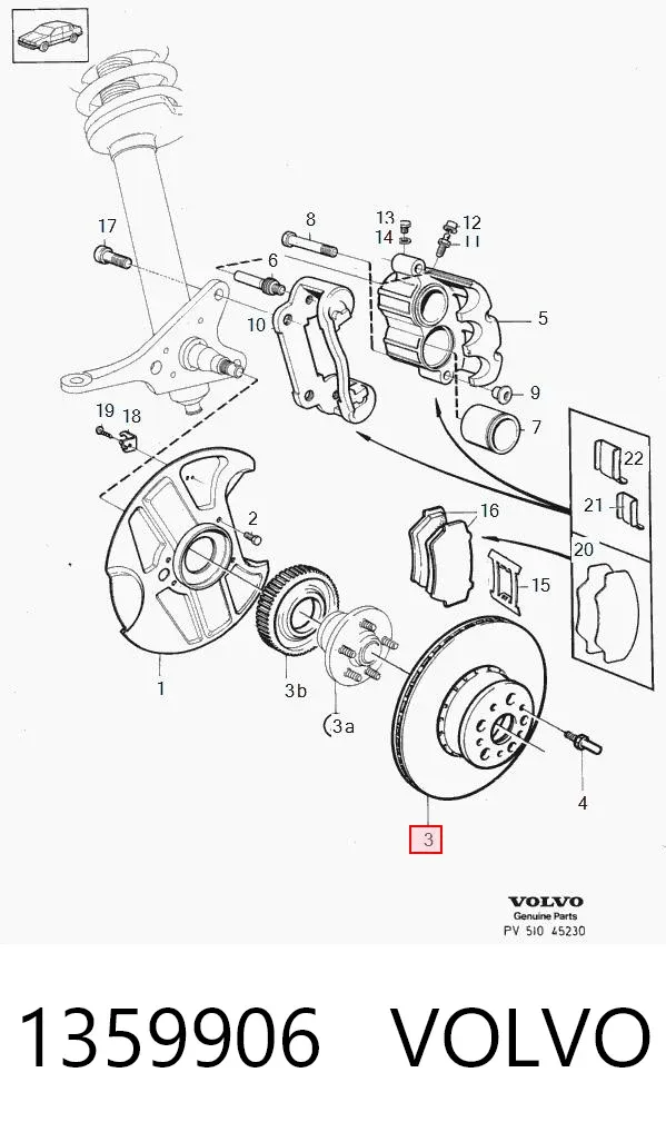 Передние тормозные диски 1359906 Volvo
