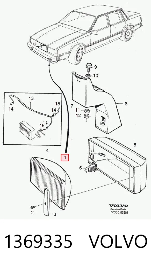 Противотуманки 1369335 Volvo