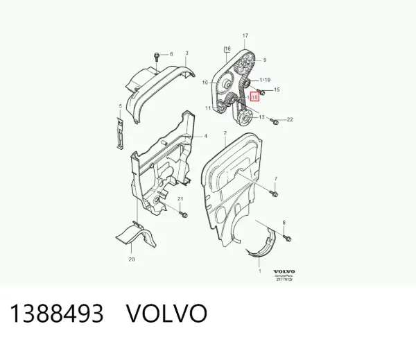Ролик ГРМ 1388493 Volvo