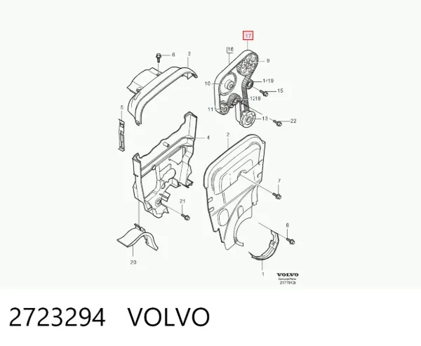 Ремень ГРМ 2723294 Volvo