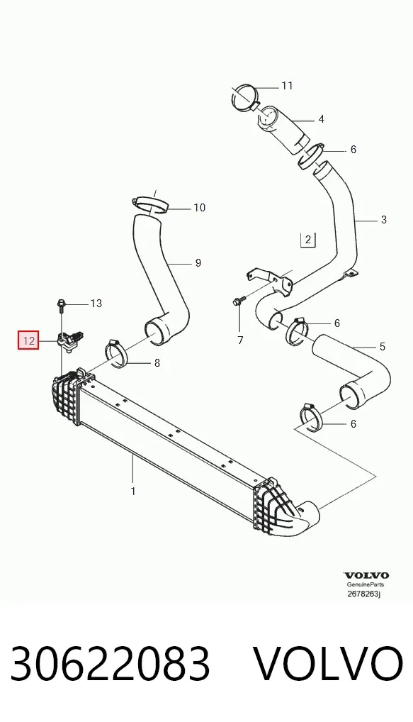 Датчик абсолютного давления 30622083 Volvo