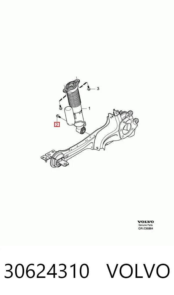 Болт нижнего рычага 30624310 Volvo