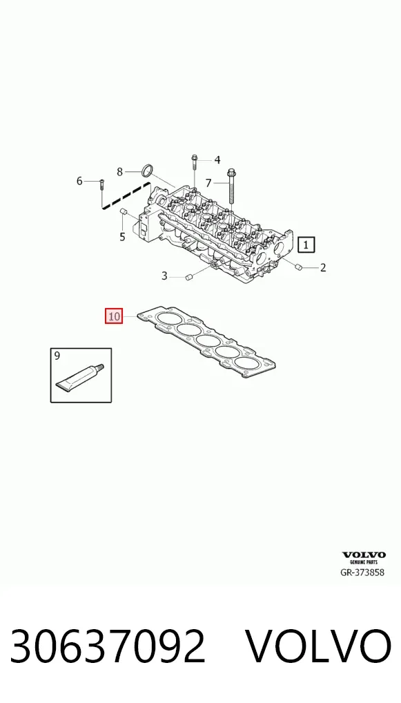 Прокладка ГБЦ 30637092 Volvo