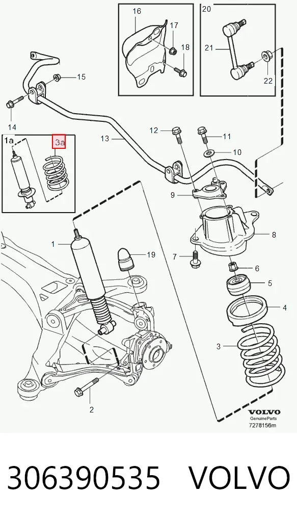Задняя пружина 306390535 Volvo
