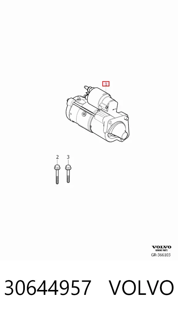 Стартер 30644957 Volvo