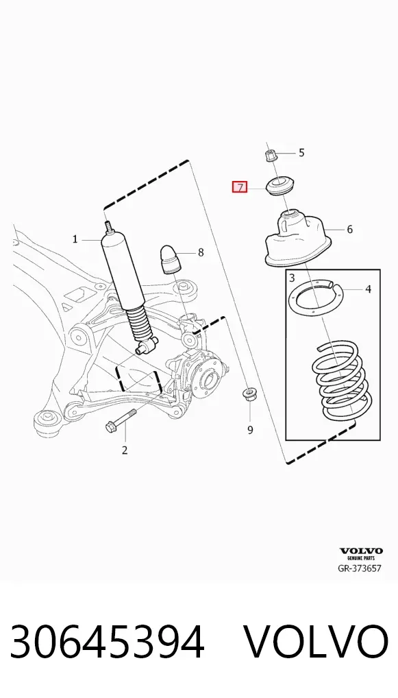 Опорный подшипник амортизатора 30645394 Volvo