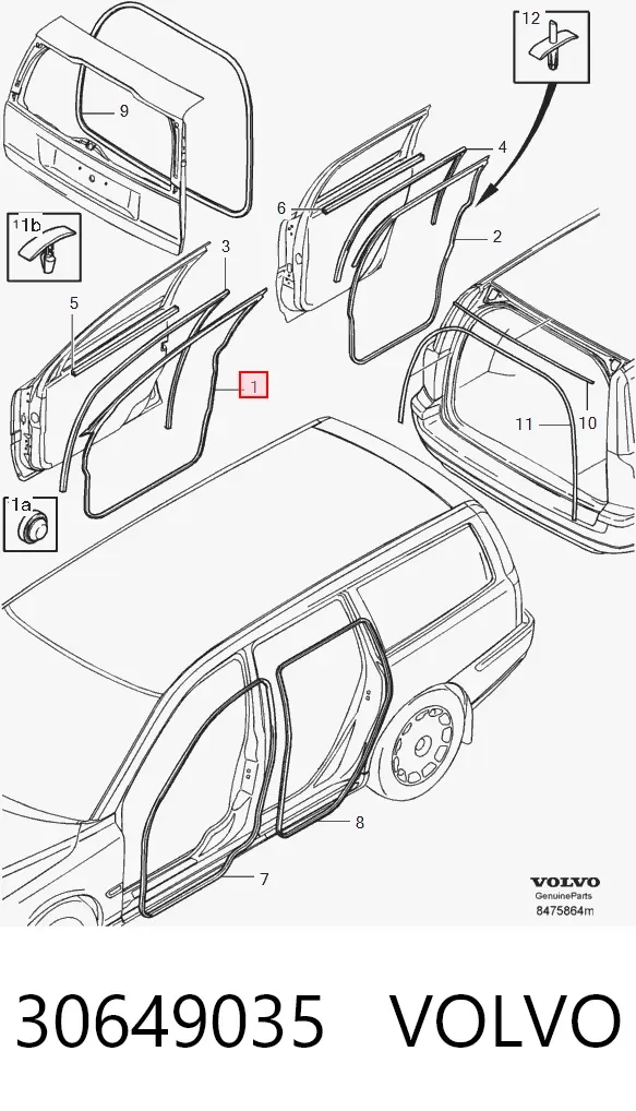 Дверь передняя левая 30649035 Volvo