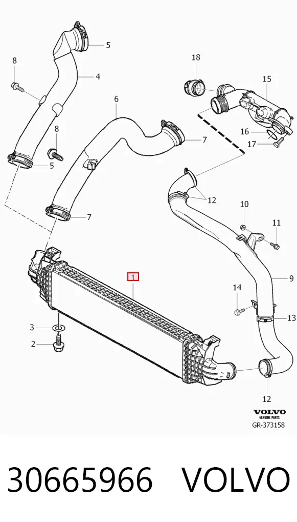 Интеркулер 30665966 Volvo