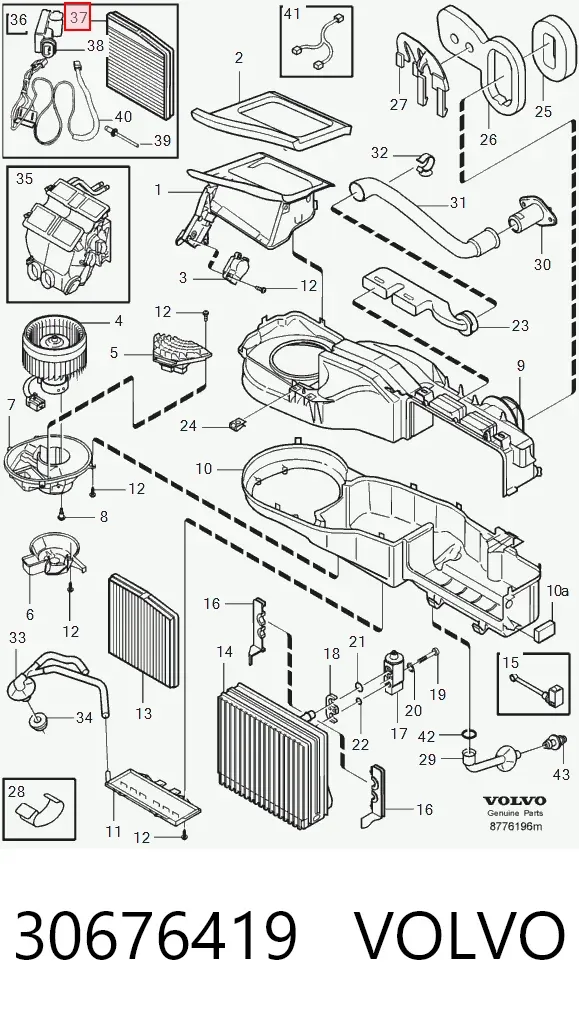 Фильтр салона 30676419 Volvo
