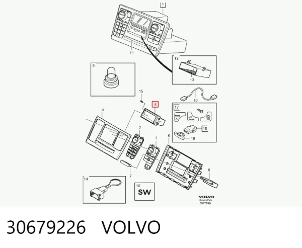 Дисплей многофункциональный 30679226 Volvo