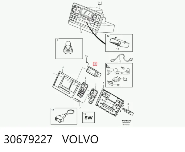 Дисплей многофункциональный 30679227 Volvo