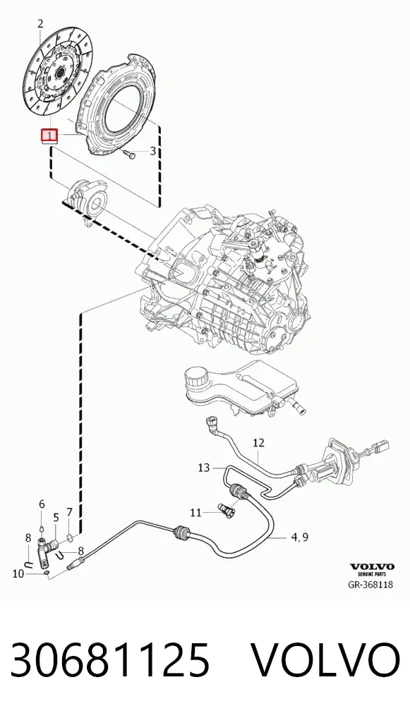 Сцепление 30681125 Volvo
