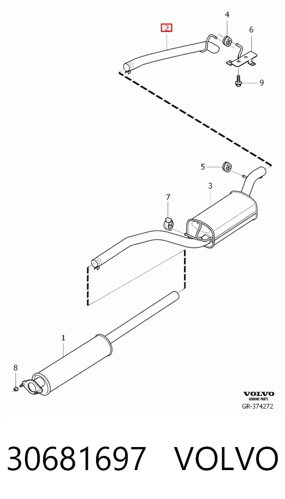 Глушитель задний 30681697 Volvo