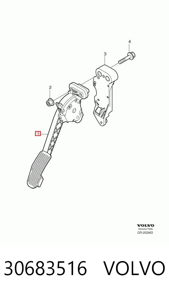 Педаль газа 30683516 Volvo