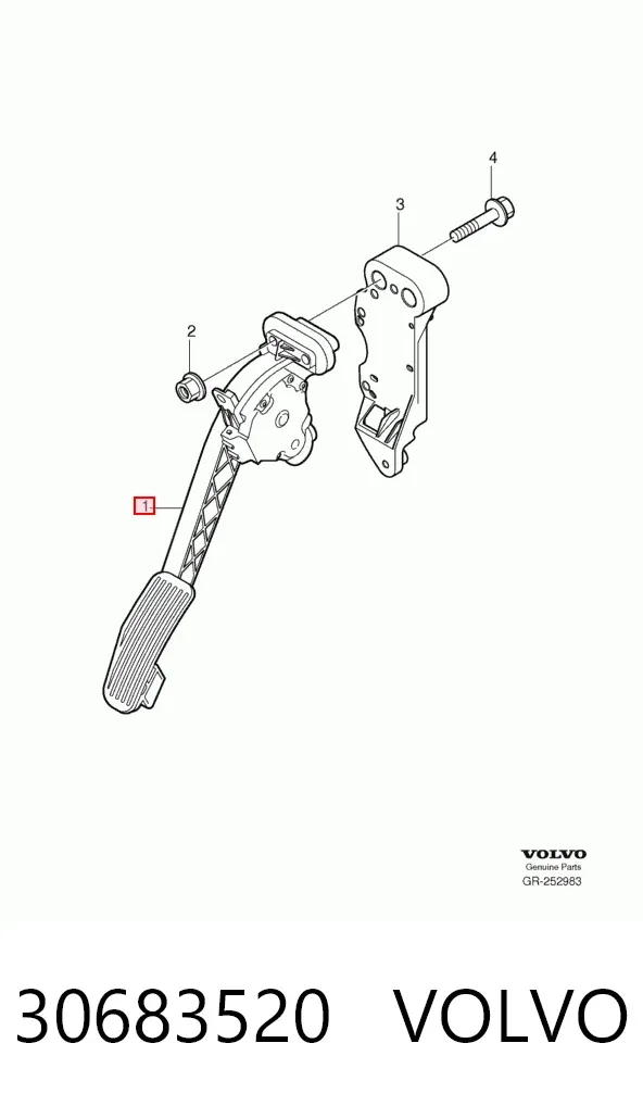 Педаль газа 30683520 Volvo