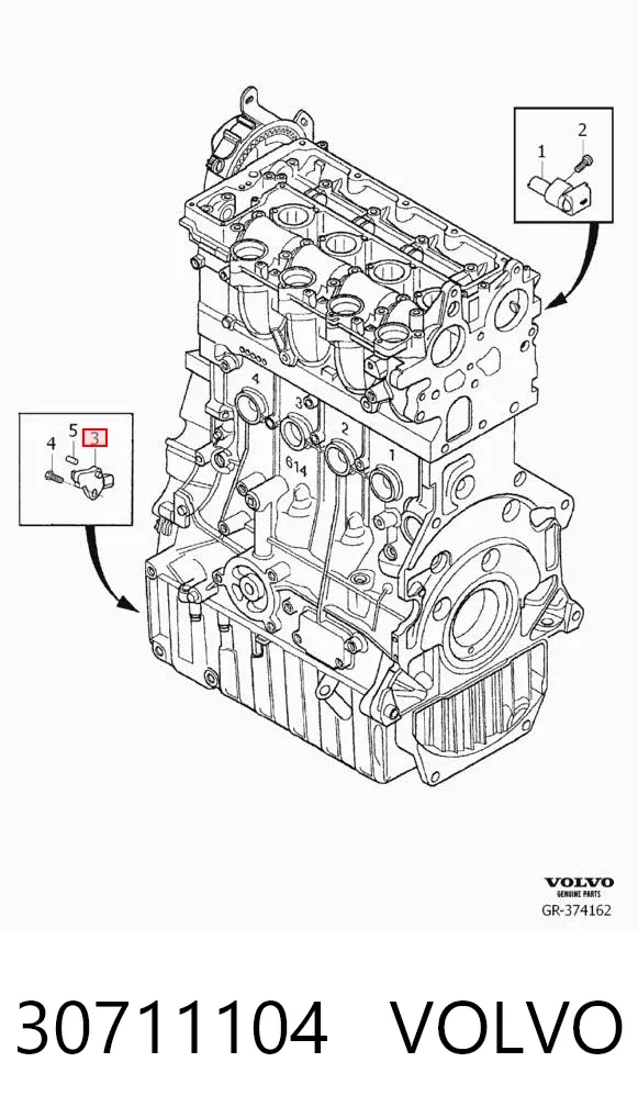 Датчик коленвала 30711104 Volvo