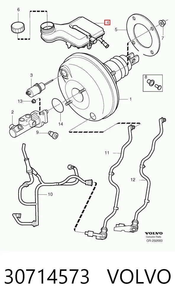 Бачок тормозной 30714573 Volvo
