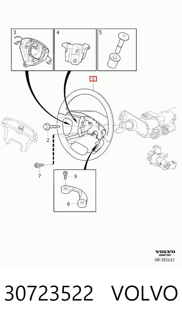 Руль 30723522 Volvo
