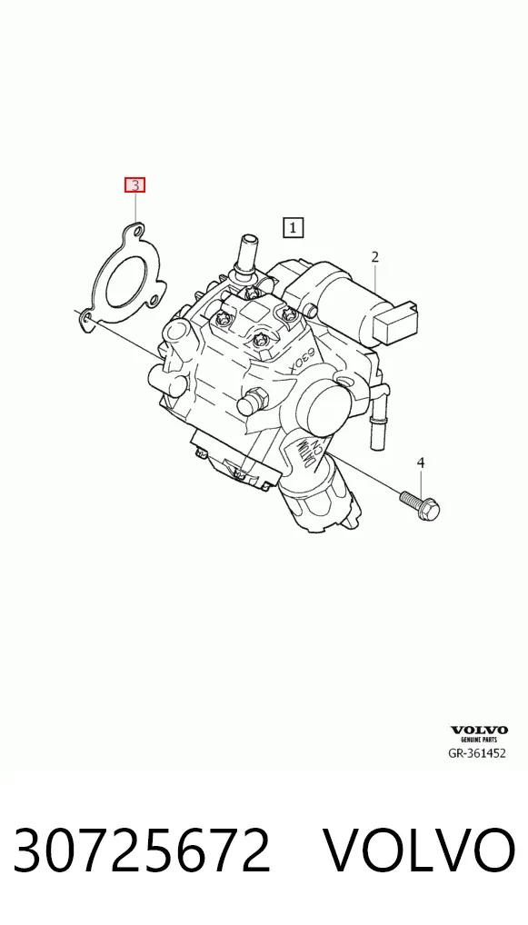 Прокладка ТНВД 30725672 Volvo