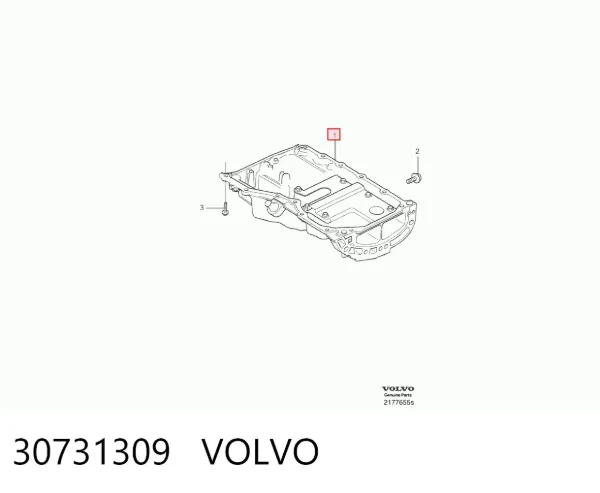 Поддон двигателя 30731309 Volvo