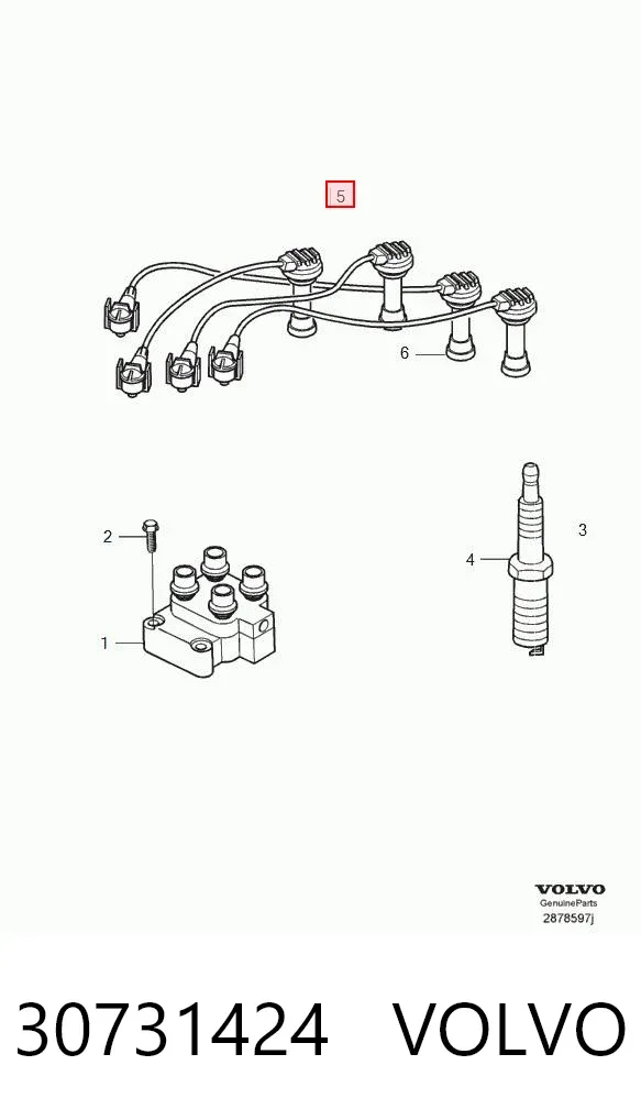 Высоковольтные провода 30731424 Volvo