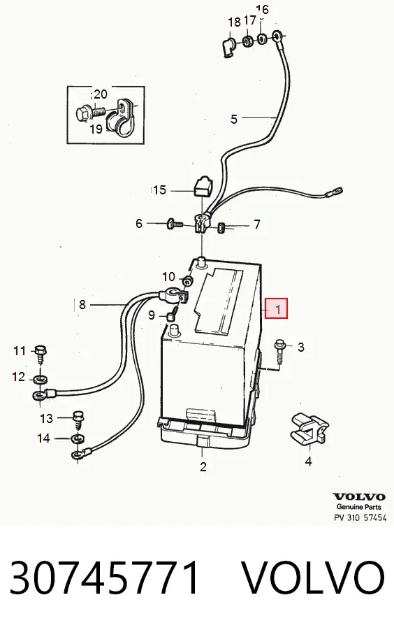 Аккумулятор 30745771 Volvo