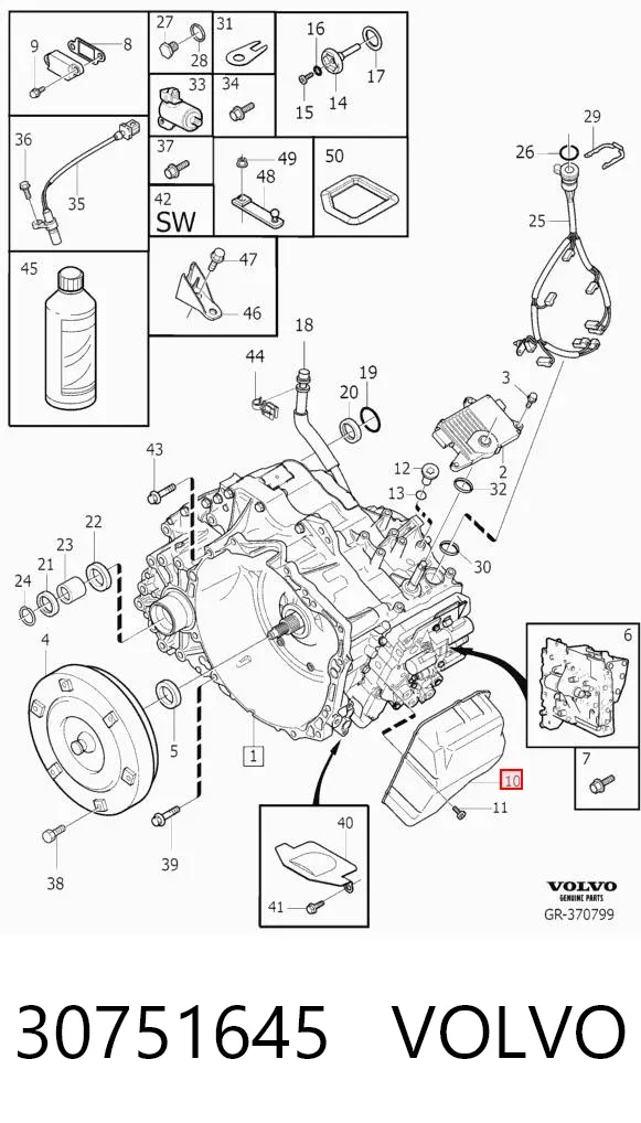 Поддон АКПП 30751645 Volvo